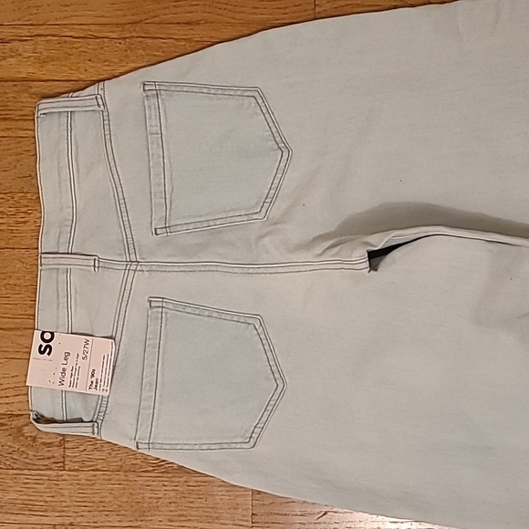 SO BRAND WOMENS JUNIOR SIZE WIDE LEG SUPER HIGH RISE RELAXED JEANS SIZE 5/27W - Picture 11 of 13